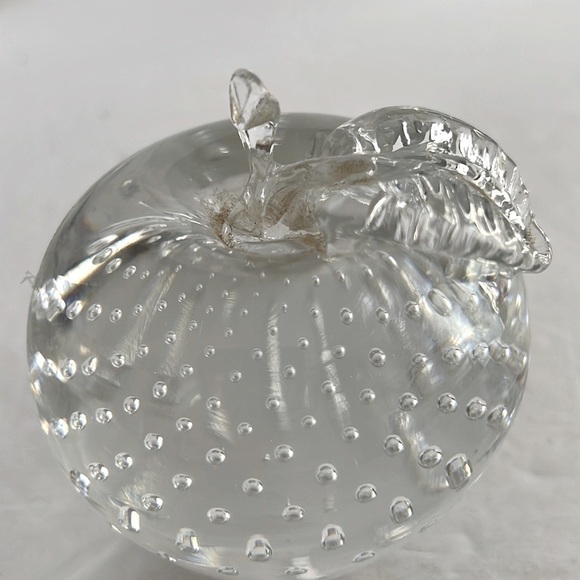 Vintage Handmade Pairpoint Control Bubble Apple Paperweight - Picture 2 of 6